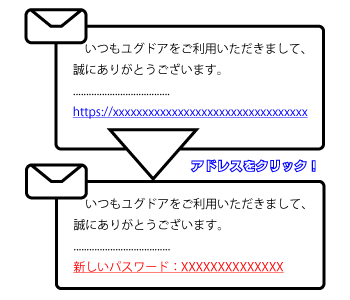 確認と再発行時のメールイメージ